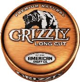 Grizzly Long Cut Natural Chewing Tobacco made in USA. 4 x 5 can rolls, 680 g total. Ships free!